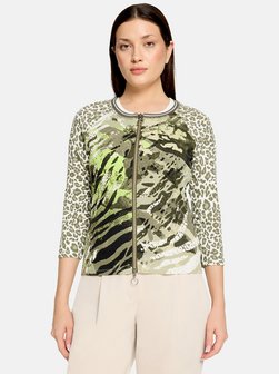 Damen Zip-Langarmshirt