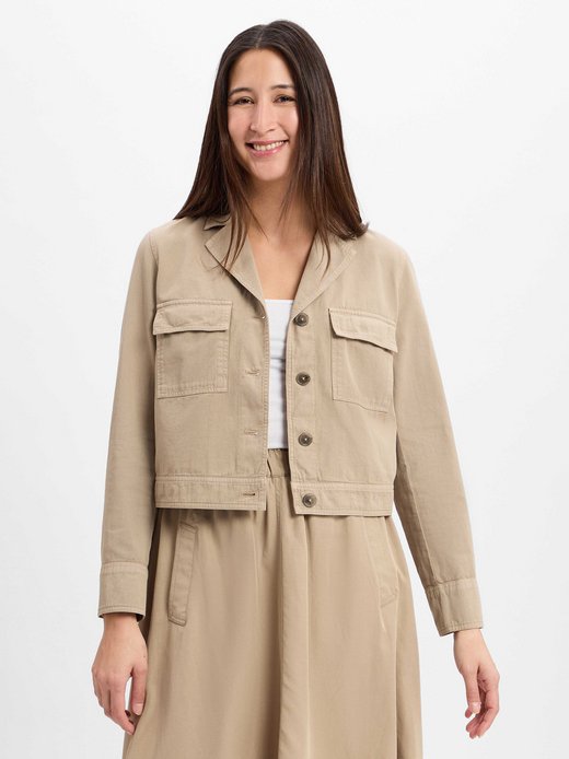 Damen Übergangsjacke mit Leinen-Anteil