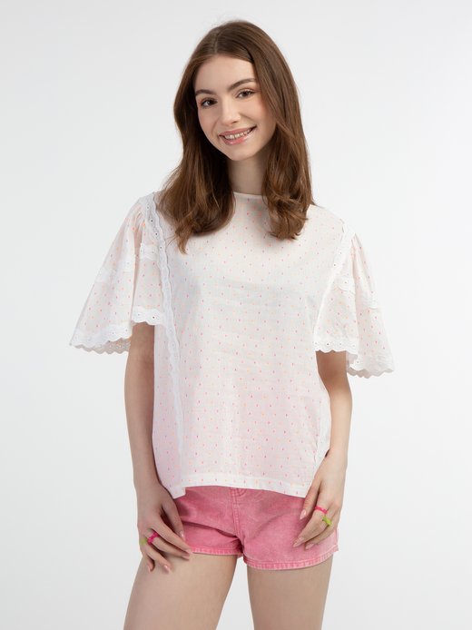 Damen bluse mit spitze