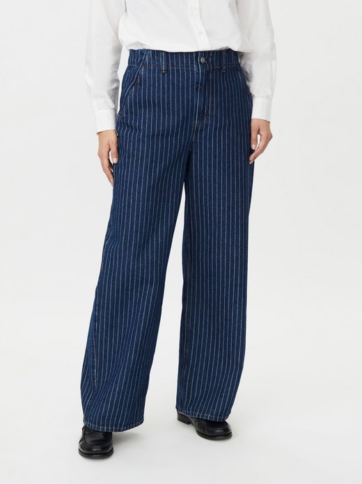 Damen lange Loose-Fit-Jeans