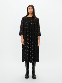 Damen mittellanges Blusenkleid mit langen Ärmeln