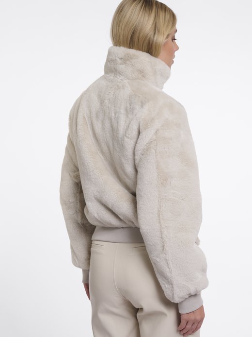 Damowa kurtka z futerkiem typu teddy – Ambra