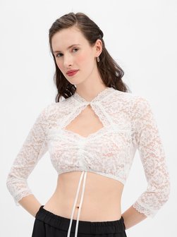 Damska bluzka dirndl wykonana z koronki