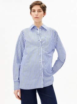 Damska bluzka koszulowa - Stripe Loose
