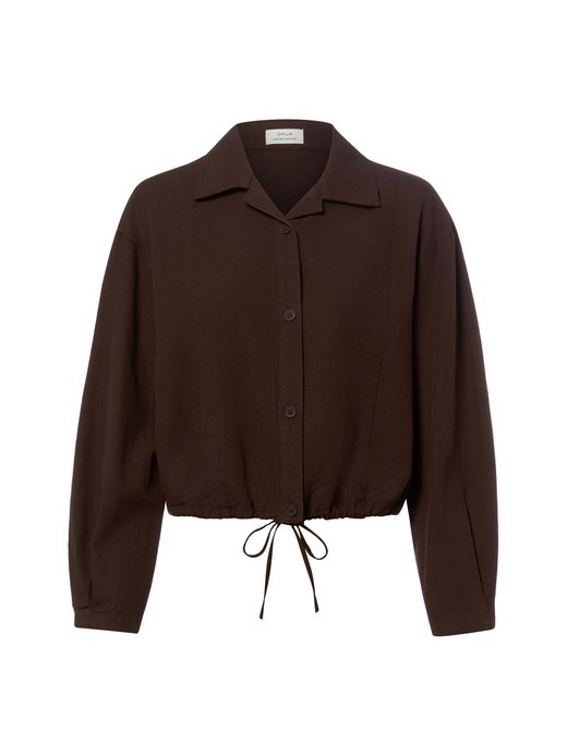 Damska bluzka koszulowa z zawartością lnu - Formente