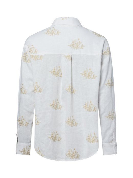 Damska bluzka koszulowa z zawartością lnu - MSCHRyan Conella