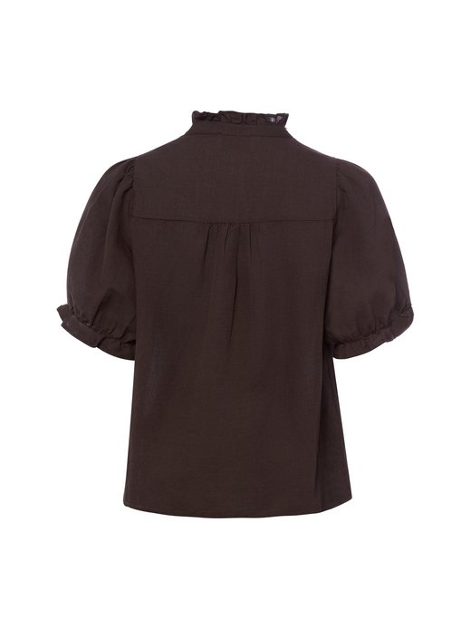 Damska bluzka z krótkim rękawem z lnem - Odesa