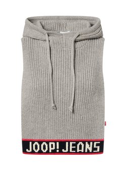 Damska dzianinowa kamizelka z kapturem z wełny dziewiczej - Krota