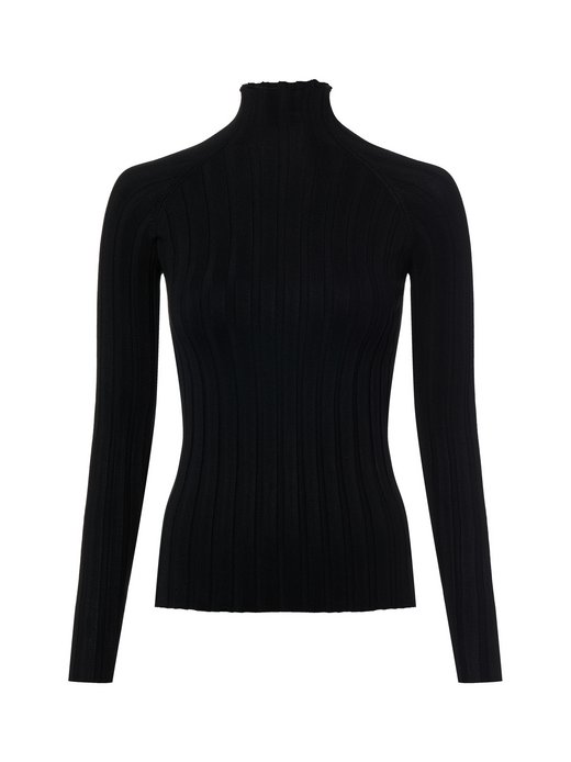 Damska dzianinowa koszulka z długim rękawem