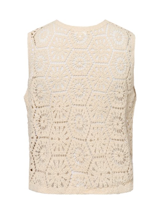 Damska kamizelka szydełkowa