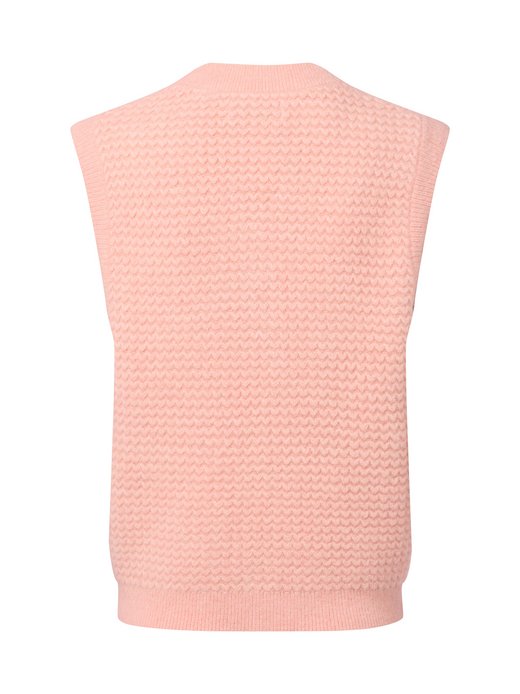 Damska kamizelka z dzianiny z wełną dziewiczą i alpaką