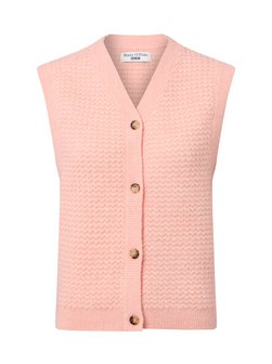 Damska kamizelka z dzianiny z wełną dziewiczą i alpaką