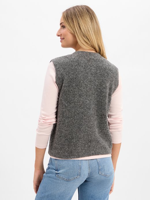 Damska kamizelka z dzianiny z zawartością alpaki