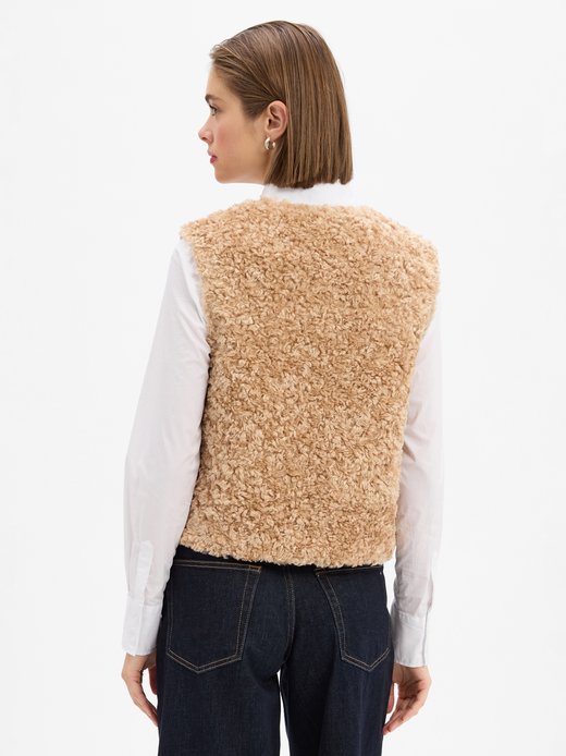 Damska kamizelka z pluszowego futra - Wahida