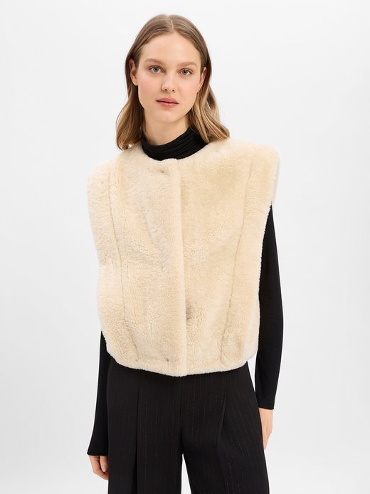 Damska kamizelka z pluszowym futerkiem - Cosila