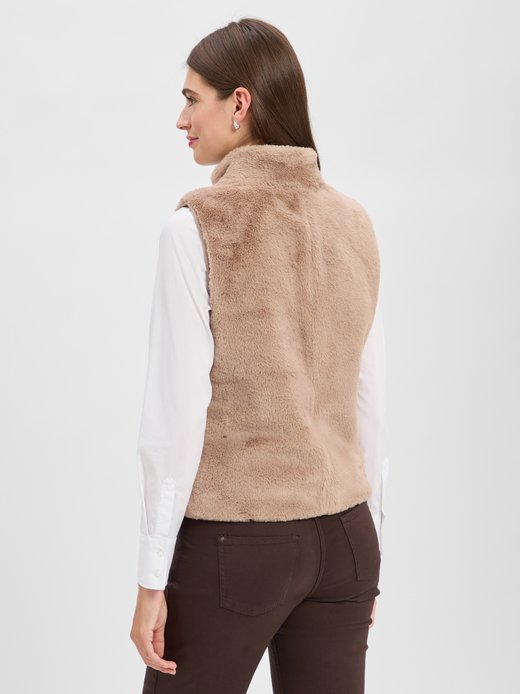 Damska kamizelka ze sztucznego futra