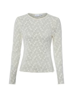 Damska koronkowa koszulka z długim rękawem - VIFay