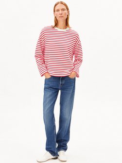 Damska koszulka z długim rękawem - Frankaa Marlen Stripe