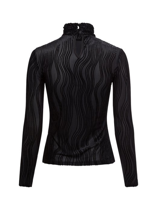 Damska koszulka z długim rękawem - VIMaxa High Neck Flock Top