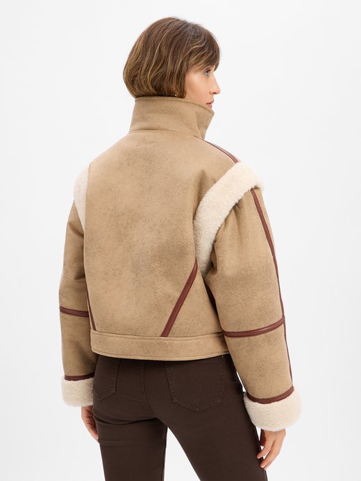 Damska kurtka ze sztucznego futra - Cheerlea