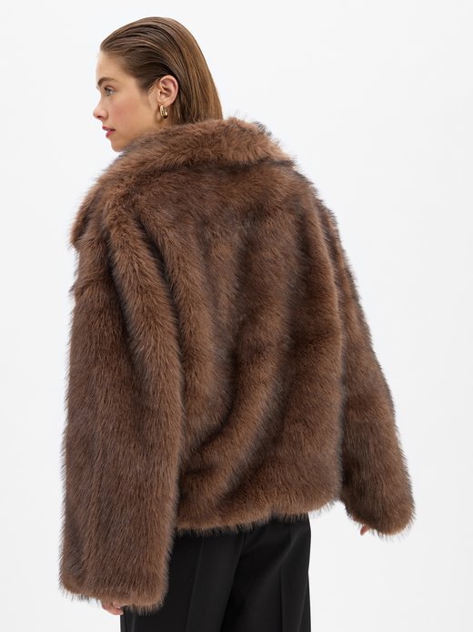 Damska kurtka ze sztucznego futra - Stephanie