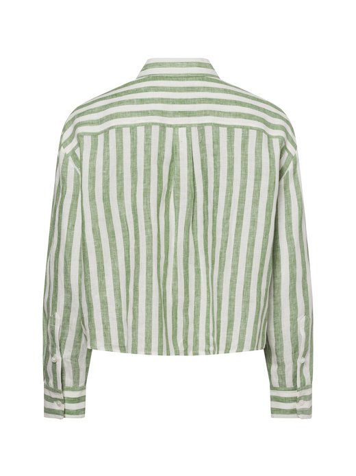 Damska lniana bluzka koszulowa - Nolana