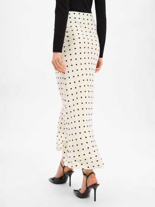 Damska satynowa spódnica maxi - Viso