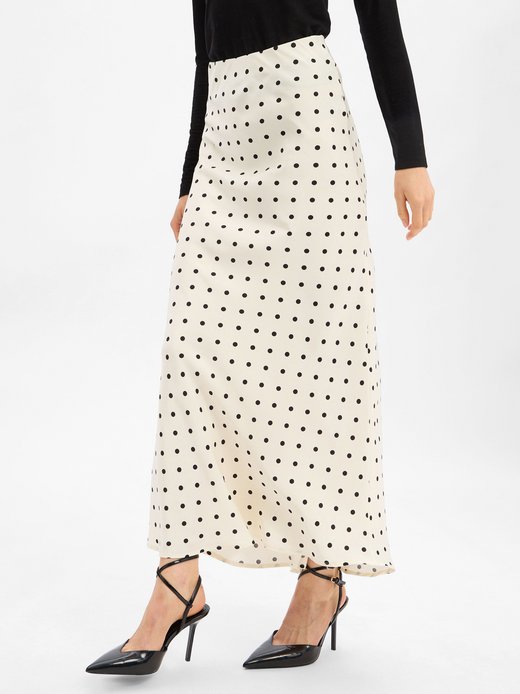 Damska satynowa spódnica maxi - Viso