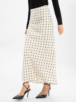 Damska satynowa spódnica maxi - Viso