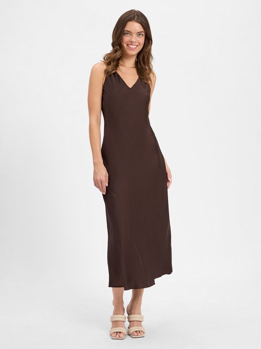 Damska satynowa sukienka - Qova pure