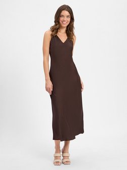 Damska satynowa sukienka - Qova pure