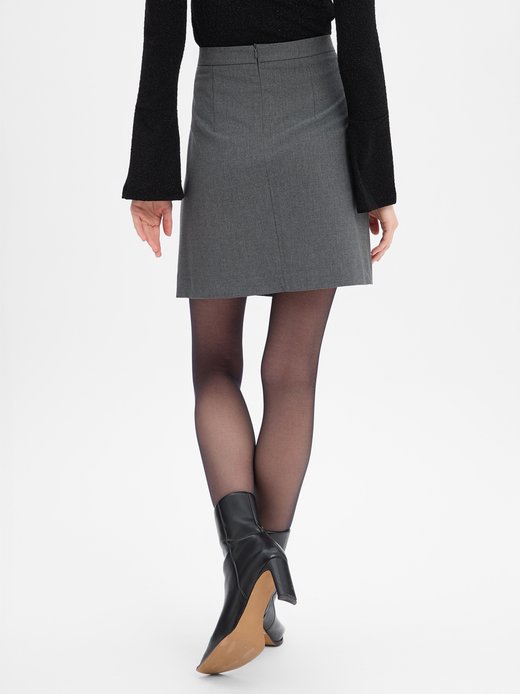 Damska spódnica kopertowa z zawartością wełny