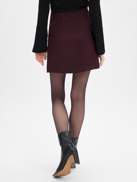 Damska spódnica kopertowa z zawartością wełny