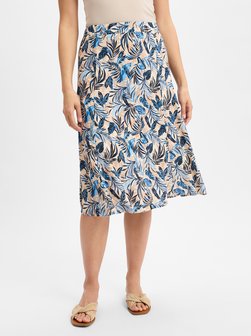 Damska spódnica midi z lnu