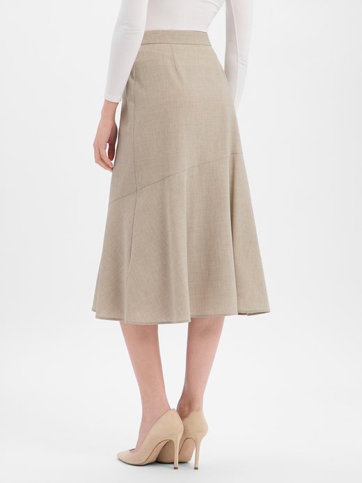 Damska spódnica midi z wełny dziewiczej - Vuleran