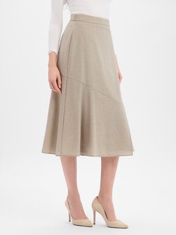 Damska spódnica midi z wełny dziewiczej - Vuleran