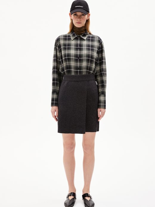 Damska spódnica mini z zawartością wełny - Darlaa