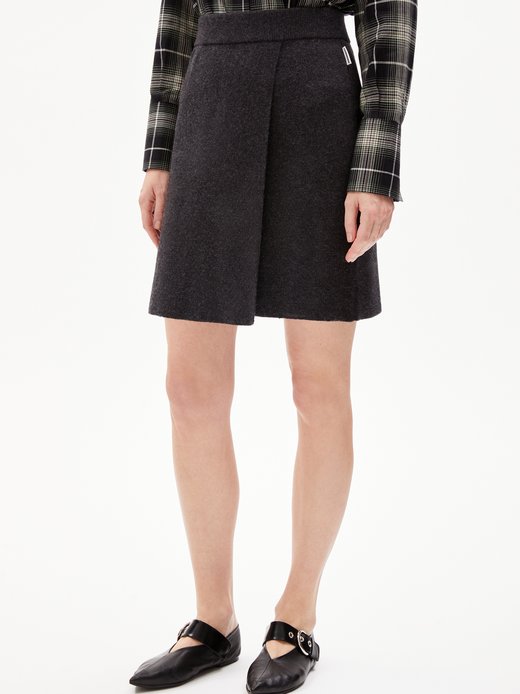 Damska spódnica mini z zawartością wełny - Darlaa