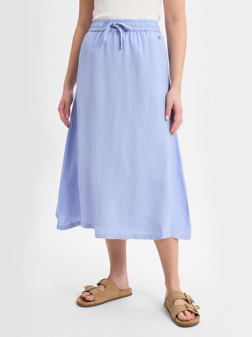 Damska spódnica o linii A - zawartość lnu