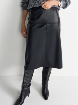 Damska spódnica ze sztucznej skóry