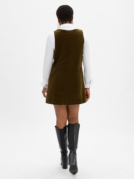 Damska sukienka sztruksowa