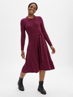 Damska sukienka z dzianiny z zawartością wełny