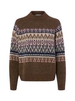 Damska sweter z dzianiny zawierający wełnę i alpakę