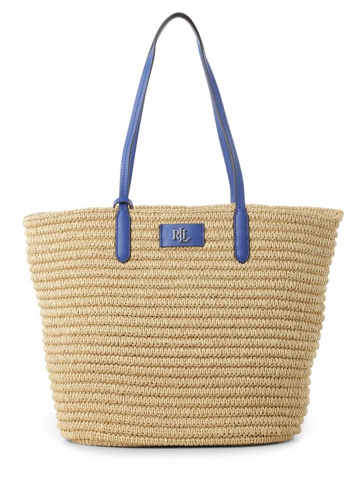 Damska torba shopper z dodatkiem skóry i saszetką – Summer