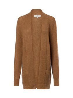 Damski płaszcz z dzianiny z zawartością moheru