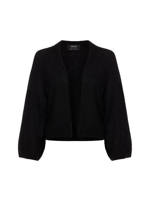 Damski płaszcz z dzianiny z zawartością wełny i alpaki