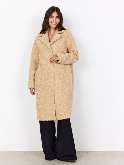 Damski płaszcz z pluszowego futra - Mukite