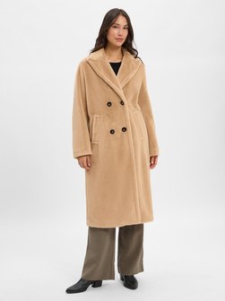 Damski płaszcz z pluszowego futra