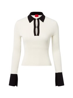 Damski sweter w prążek - Sharro