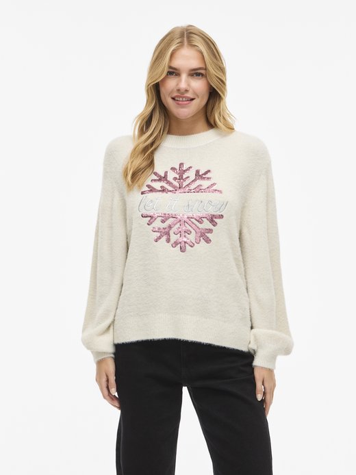 Damski sweter z dzianiny - VIGryla